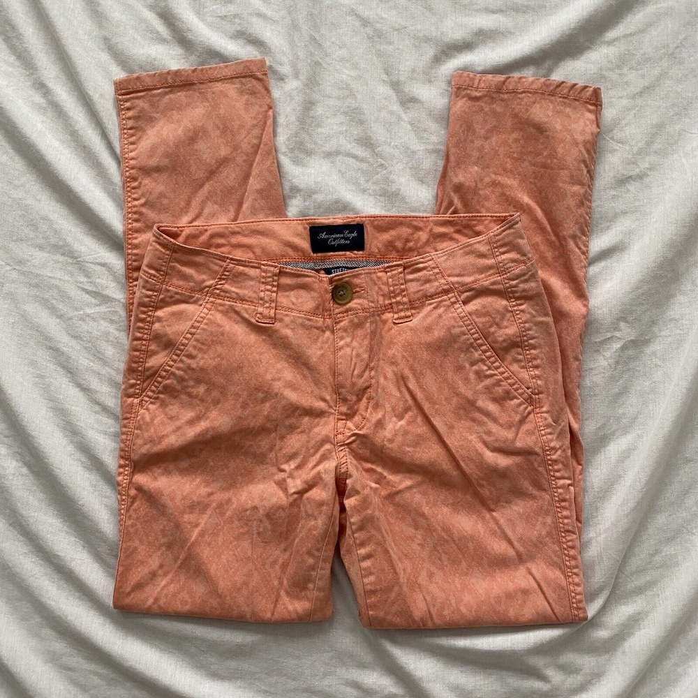 American Eagle Outfitters Stretch Womens Pants Pink Diamond Size Regular 2